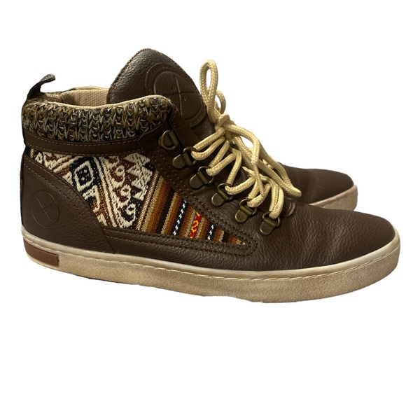 Inkkas Unisex Brown Leather Camping Boots W10 M8 - Picture 5 of 8